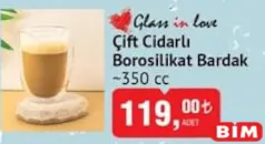 GLASS IN LOVE BOROSİLİKAT ÇİFT CİDARLI BARDAK 350 CC